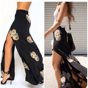 STONE COLD FOX SILK DHARMA MAXI SKIRT REVOLVE